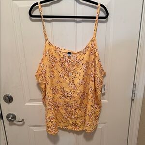 Old Navy Yellow Floral Women's Top